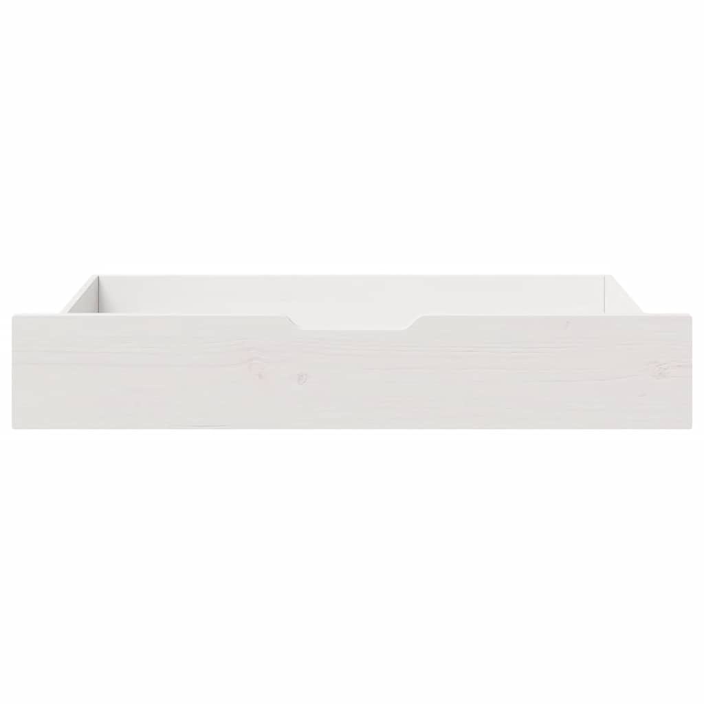 vidaXL Bedlades Massief Grenenhout Wit - 2 stuks (90x55x16cm) - 34% Korting!