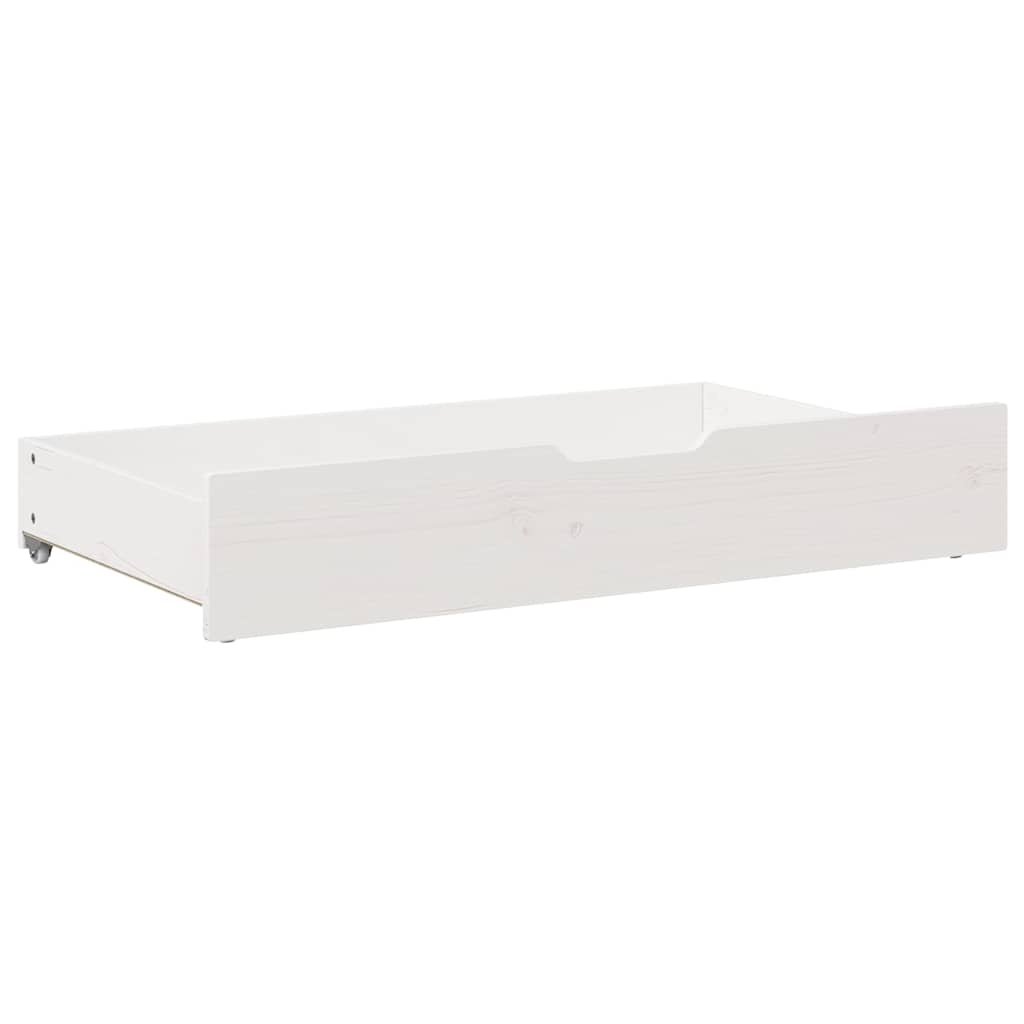 vidaXL Bedlades Massief Grenenhout Wit - 2 stuks (90x55x16cm) - 34% Korting!