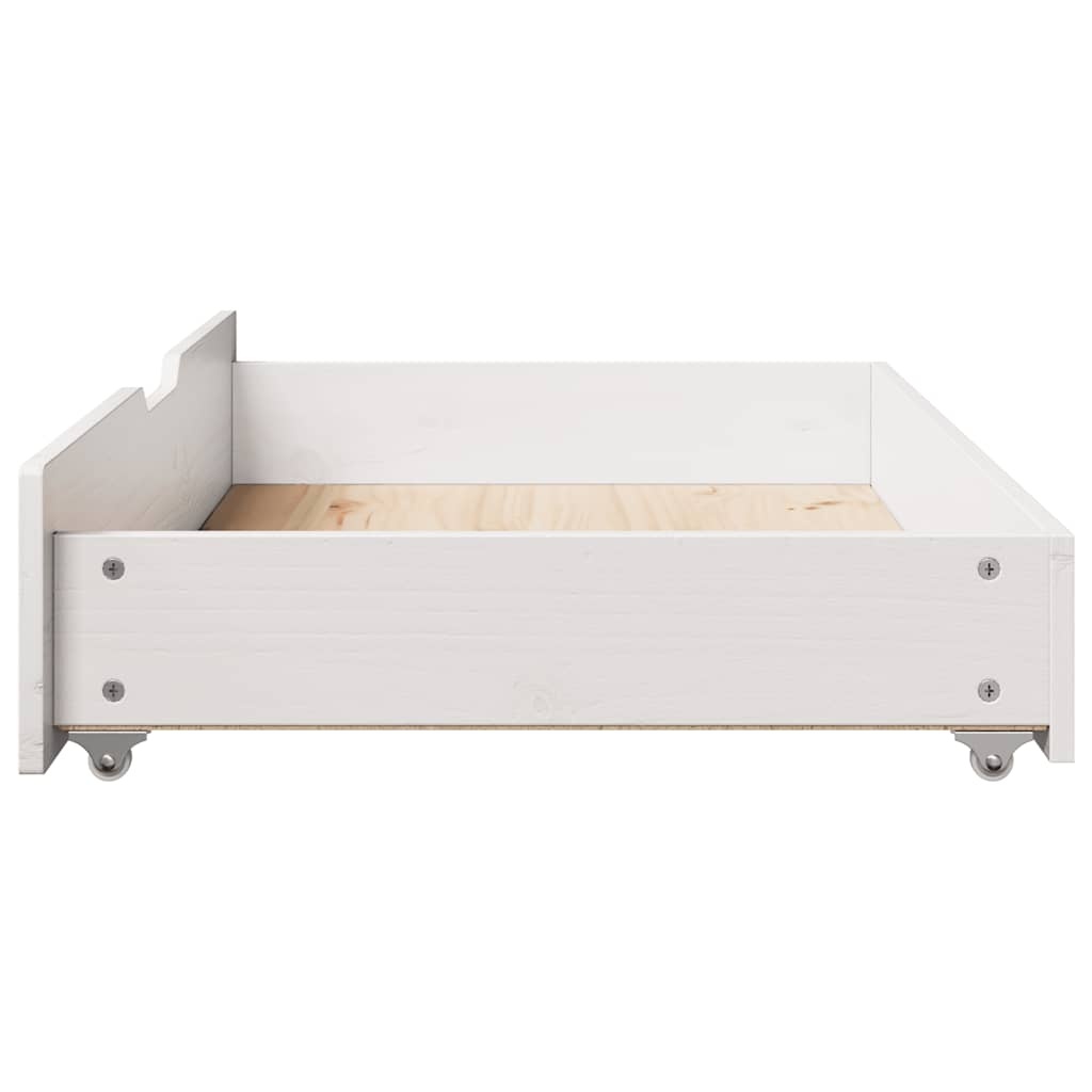 vidaXL Bedlades Massief Grenenhout Wit - 2 stuks (90x55x16cm) - 34% Korting!