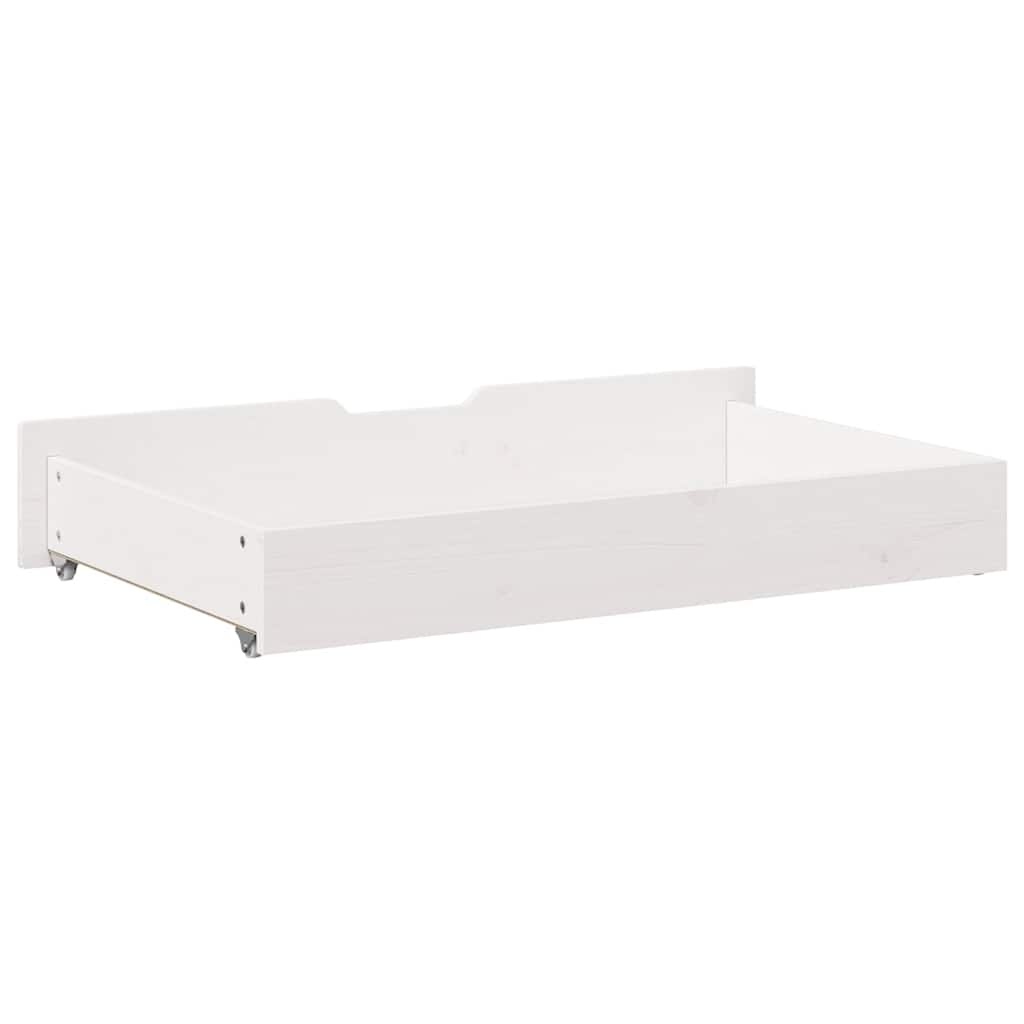 vidaXL Bedlades Massief Grenenhout Wit - 2 stuks (90x55x16cm) - 34% Korting!