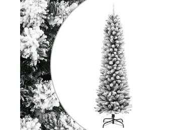 Smal Kerstboompje 120cm met Sneeuw - 33% Korting!