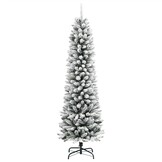 Smal Kerstboompje 120cm met Sneeuw - 33% Korting!