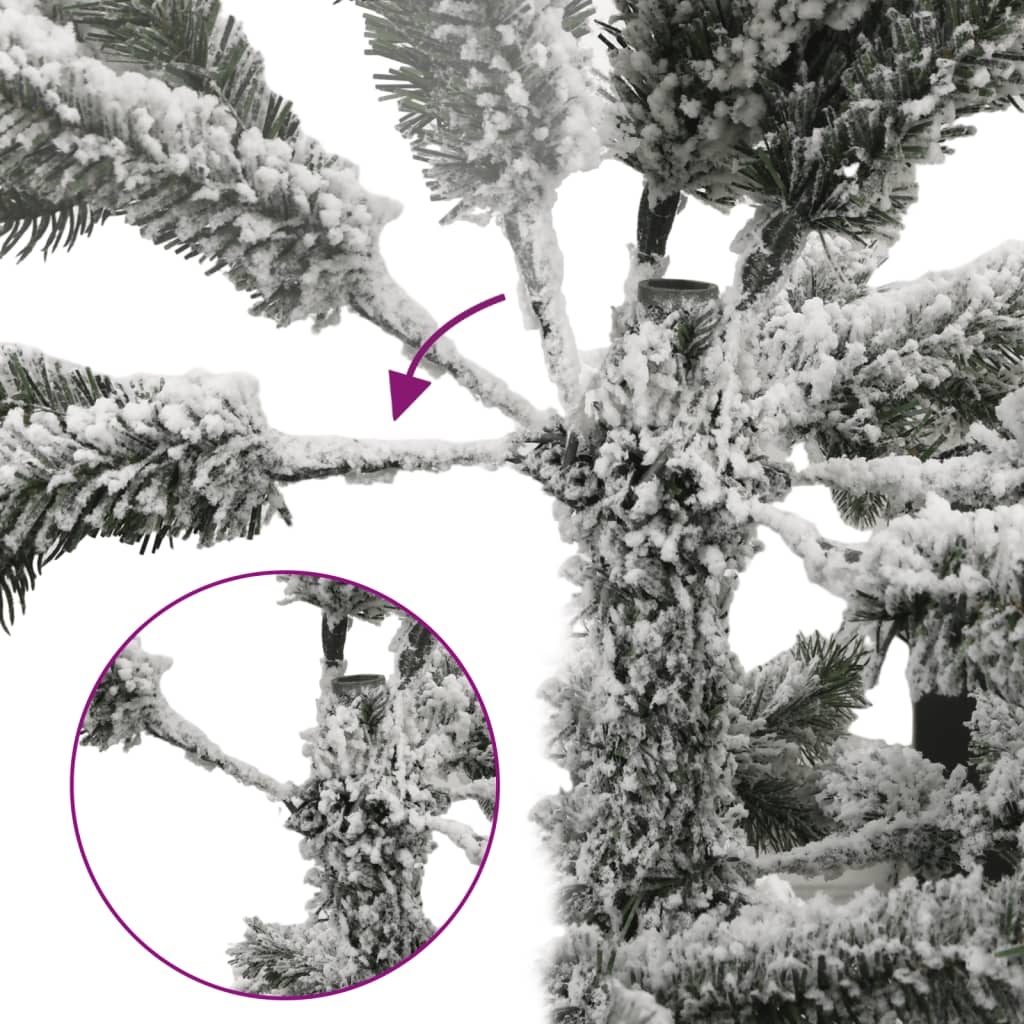 Smal Kerstboompje 120cm met Sneeuw - 33% Korting!