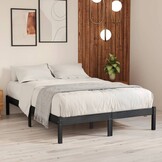 VidaXL Bedframe Grenenhout Grijs 200x200 cm - 34% Korting!