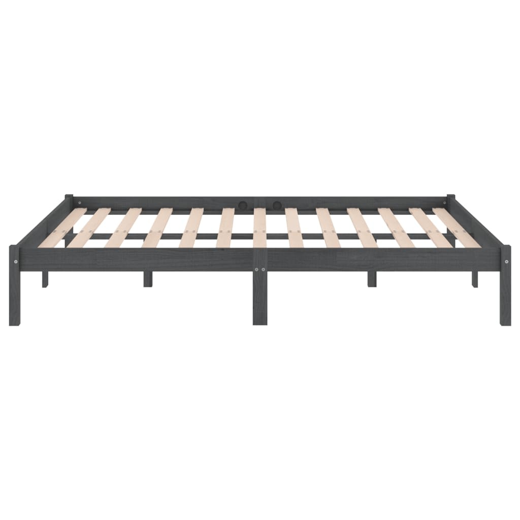 VidaXL Bedframe Grenenhout Grijs 200x200 cm - 34% Korting!