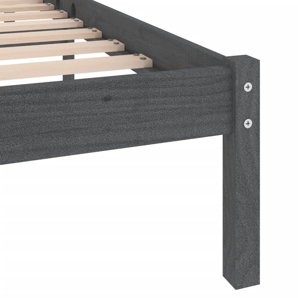 VidaXL Bedframe Grenenhout Grijs 200x200 cm - 34% Korting!