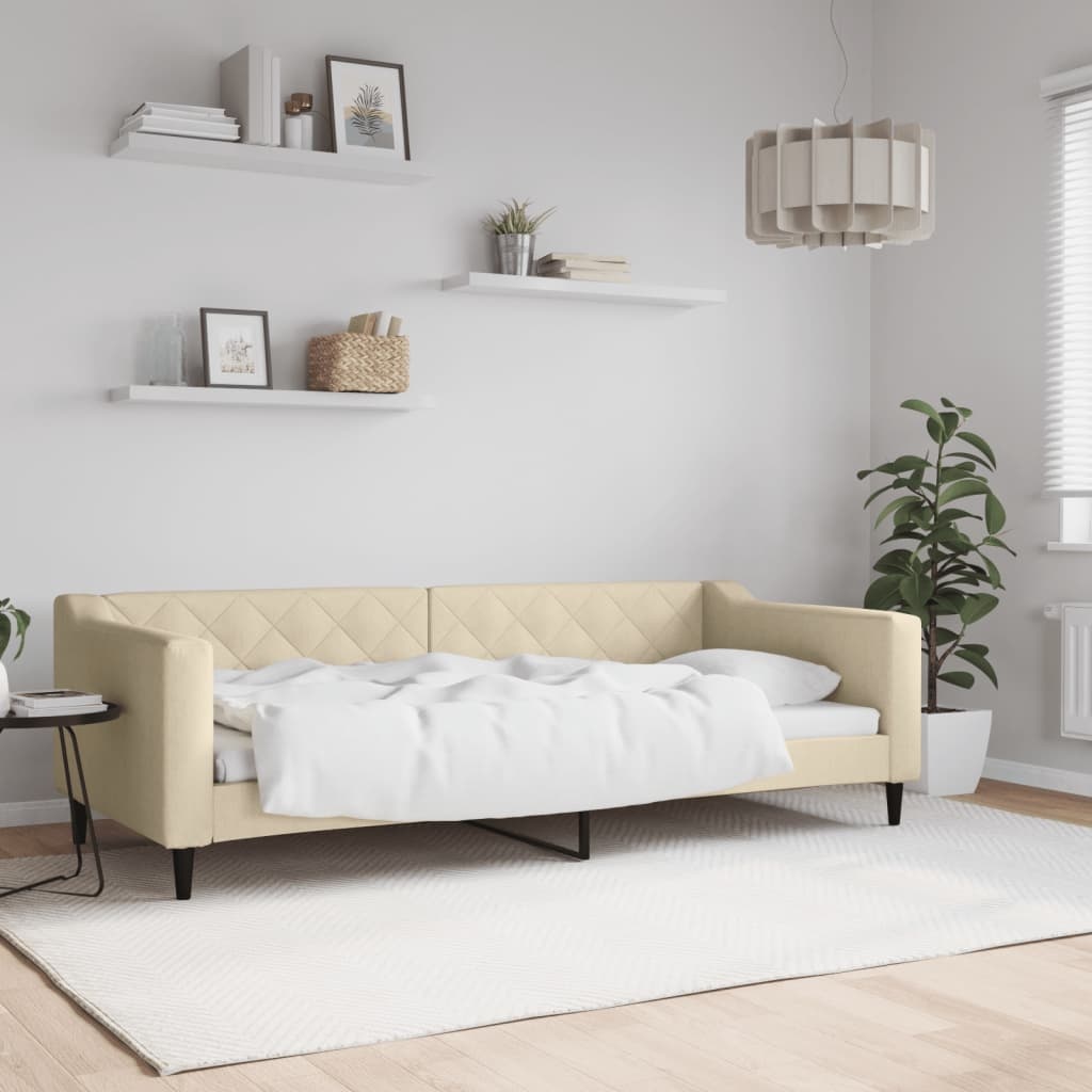 vidaXL Slaapbank Crème 90x200 cm | 35% Korting