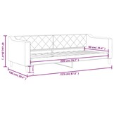 vidaXL Slaapbank Crème 90x200 cm | 35% Korting