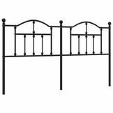 Hoofdbord Metaal Zwart 160 cm met 77% Korting