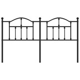Hoofdbord Metaal Zwart 160 cm met 77% Korting