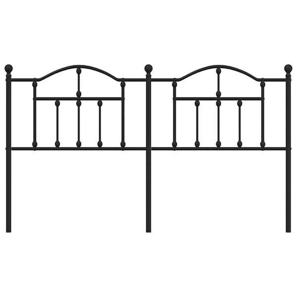 Hoofdbord Metaal Zwart 160 cm met 77% Korting