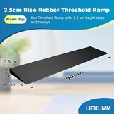 Antislip Rubberen Drempelhulp 91x20x3.5cm - 53% Korting!