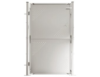 VidaXL Tuinpoort 100x145cm - RVS | 63% Korting