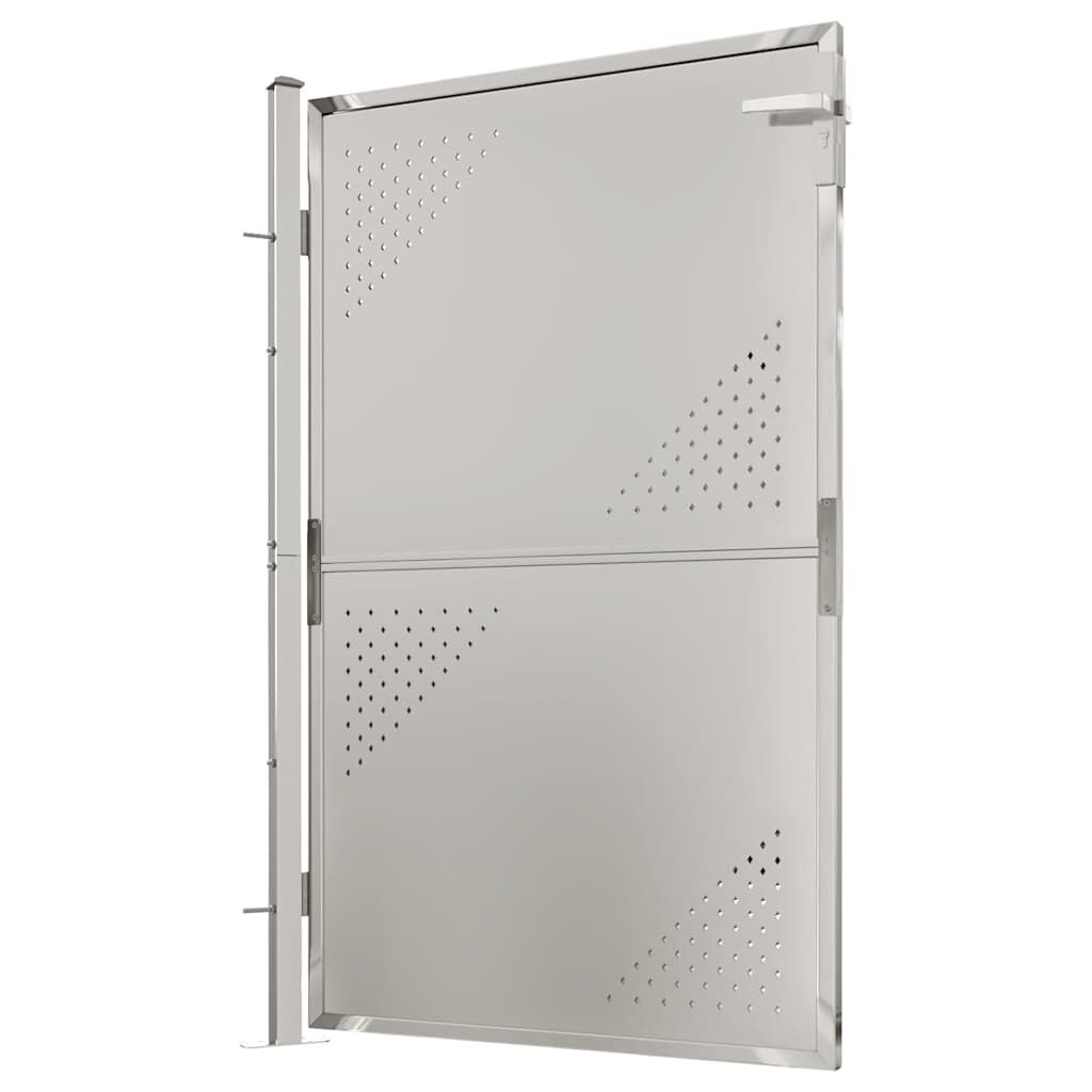 VidaXL Tuinpoort 100x145cm - RVS | 63% Korting