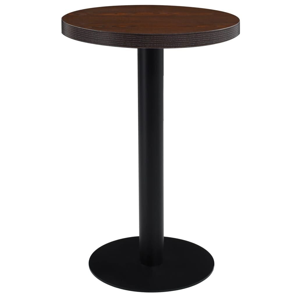 vidaXL Bistrotafel 50 cm MDF Donkerbruin - 54% Korting