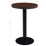 vidaXL Bistrotafel 50 cm MDF Donkerbruin - 54% Korting