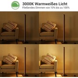 Houten LED Staande Lamp - Dimbaar & Greige - 32% Korting