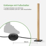 Houten LED Staande Lamp - Dimbaar & Greige - 32% Korting