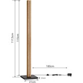 Houten LED Staande Lamp - Dimbaar & Greige - 32% Korting