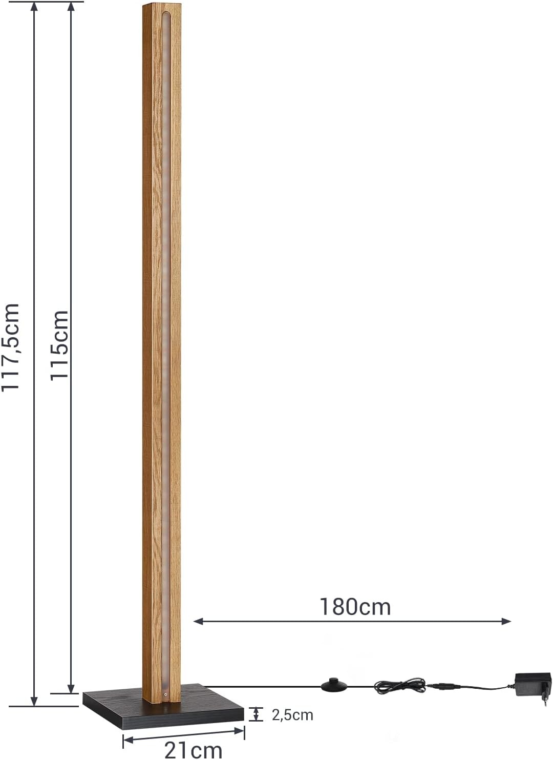 Houten LED Staande Lamp - Dimbaar & Greige - 32% Korting