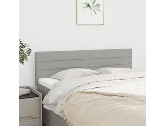 vidaXL Hoofdborden 2x 72x5x78/88 cm Lichtgrijs - 65% Korting!