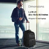 Reistrolley Rugzak Zwart Cabine 17" Laptop | 41% Korting