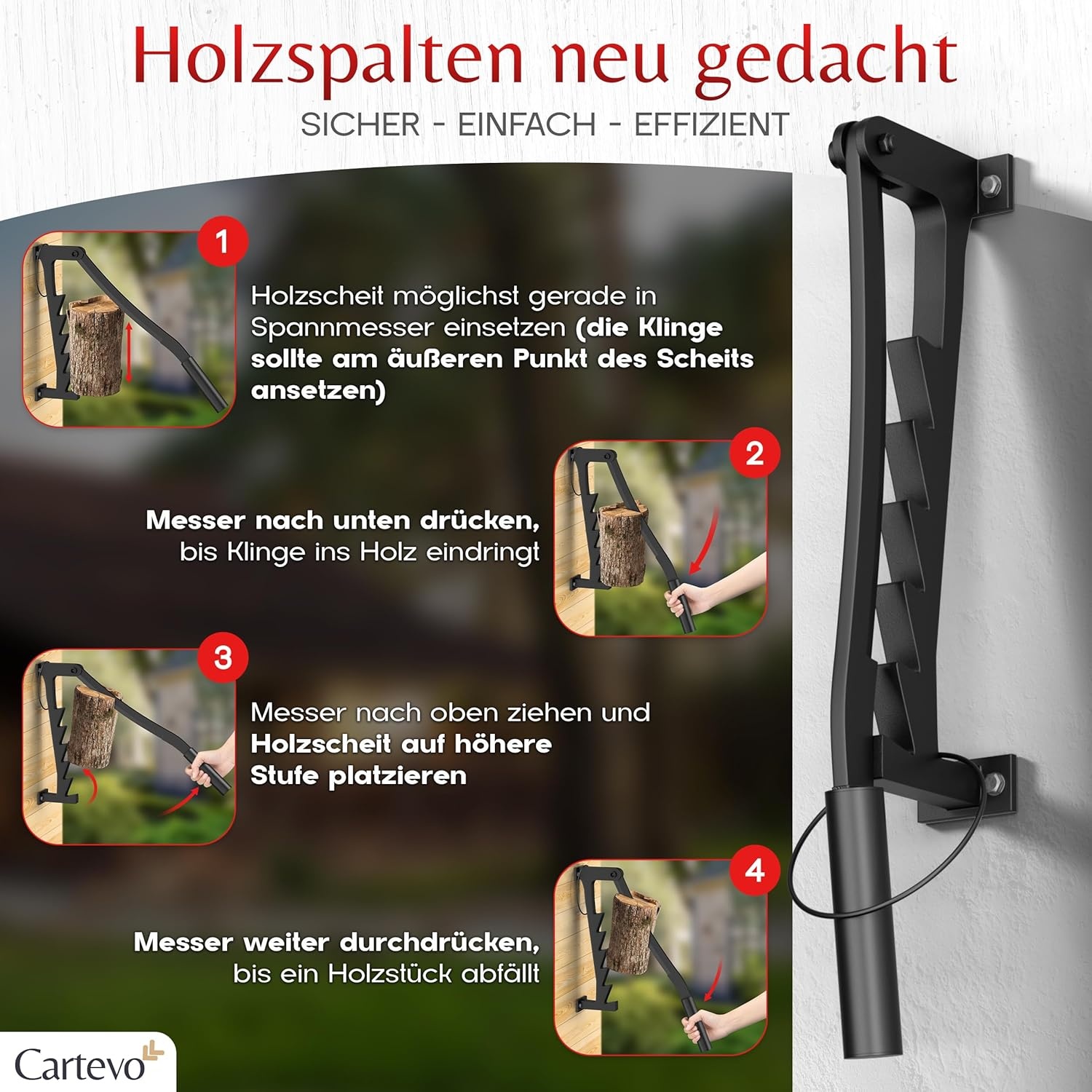 Handmatige Houtsplijter Wandhouder - 36% Korting!