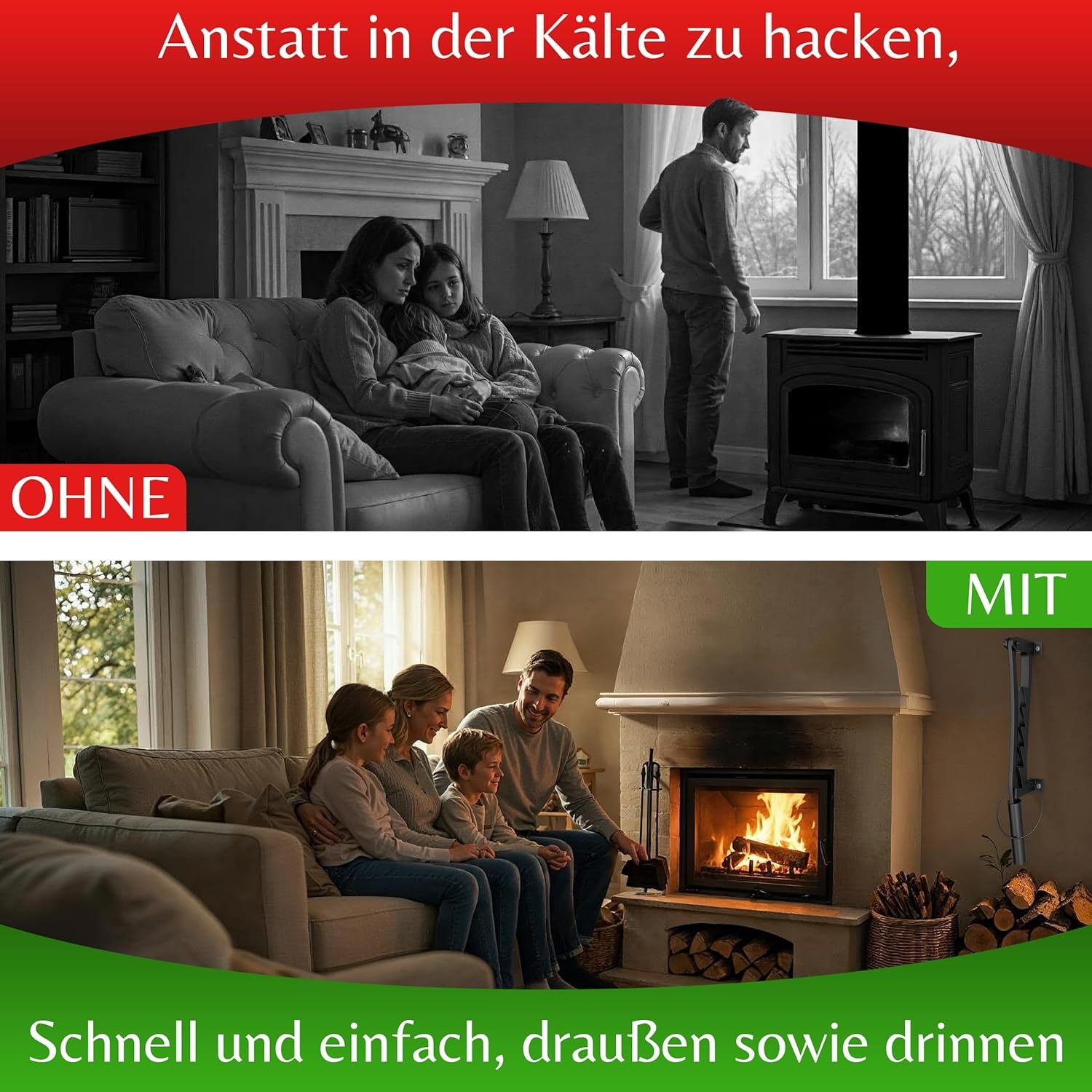 Handmatige Houtsplijter Wandhouder - 36% Korting!