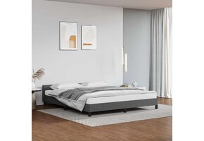 vidaXL Bedframe met Hoofdeinde (180x200cm) Grijs - 54% Korting