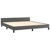 vidaXL Bedframe met Hoofdeinde (180x200cm) Grijs - 54% Korting