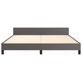 vidaXL Bedframe met Hoofdeinde (180x200cm) Grijs - 54% Korting