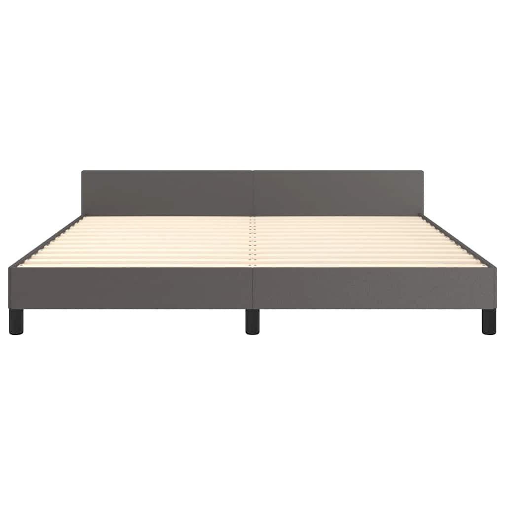 vidaXL Bedframe met Hoofdeinde (180x200cm) Grijs - 54% Korting