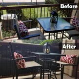 Balkon Scherm Grijs/Wit 90x500cm - 27% Korting!