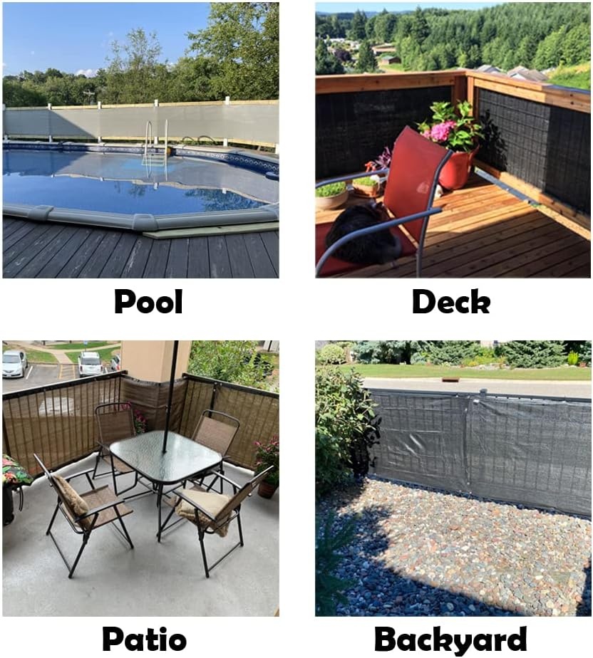 Balkon Scherm Grijs/Wit 90x500cm - 27% Korting!