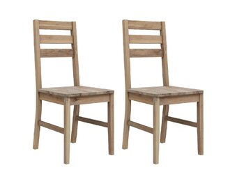 vidaXL Eetkamerstoelen 2 st. Massief Acaciahout - 35% Korting!