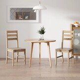 vidaXL Eetkamerstoelen 2 st. Massief Acaciahout - 35% Korting!