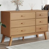 vidaXL Ladekast OLDEN Grenenhout Bruin - 35% Korting