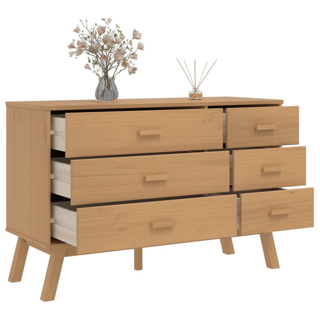 vidaXL Ladekast OLDEN Grenenhout Bruin - 35% Korting