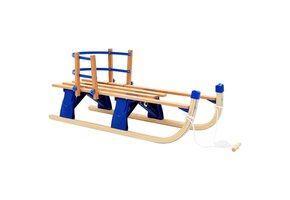 Inklapbare Houten Sneeuwslee met Rugleuning 119 cm | 52% Korting
