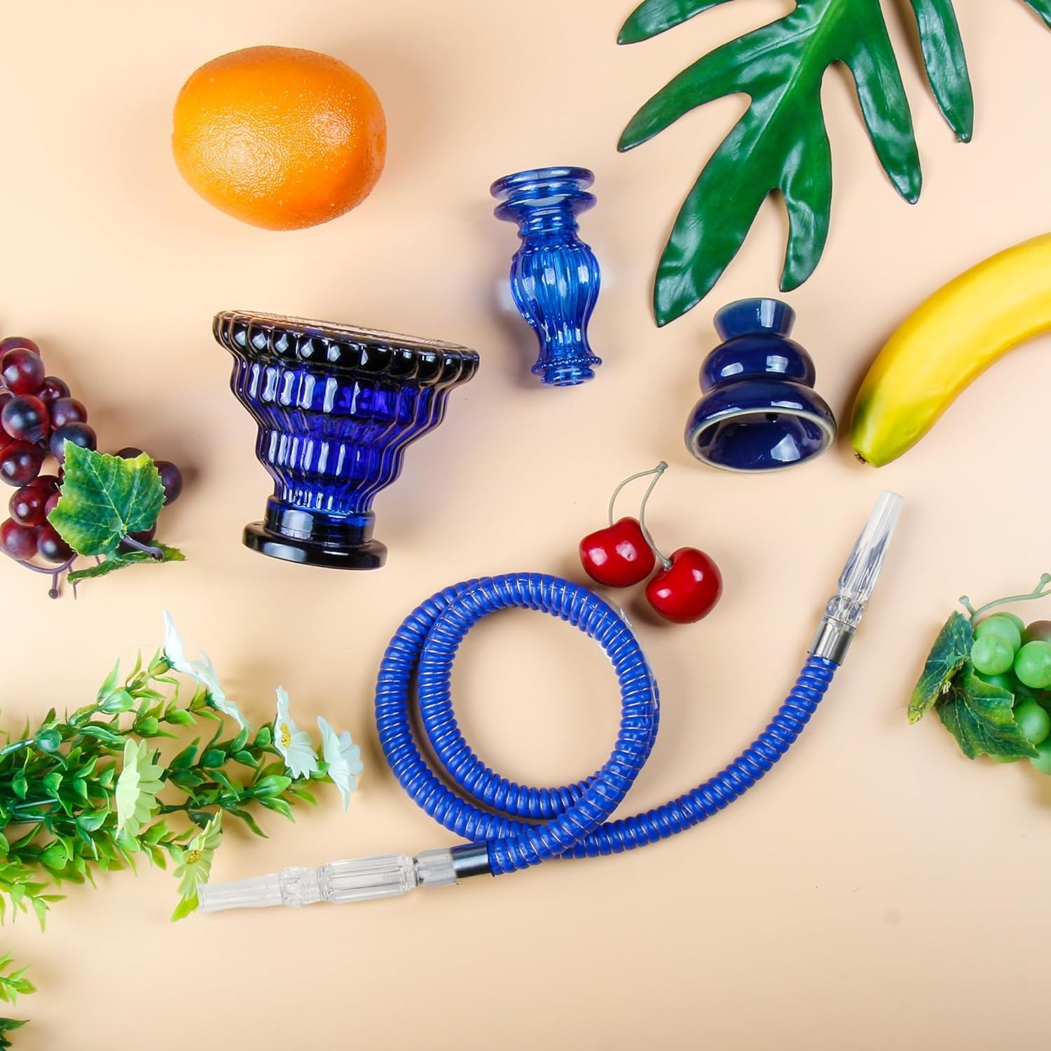 Shisha Waterpijp 11" Blauw - 2 Slangen - 27% Korting!