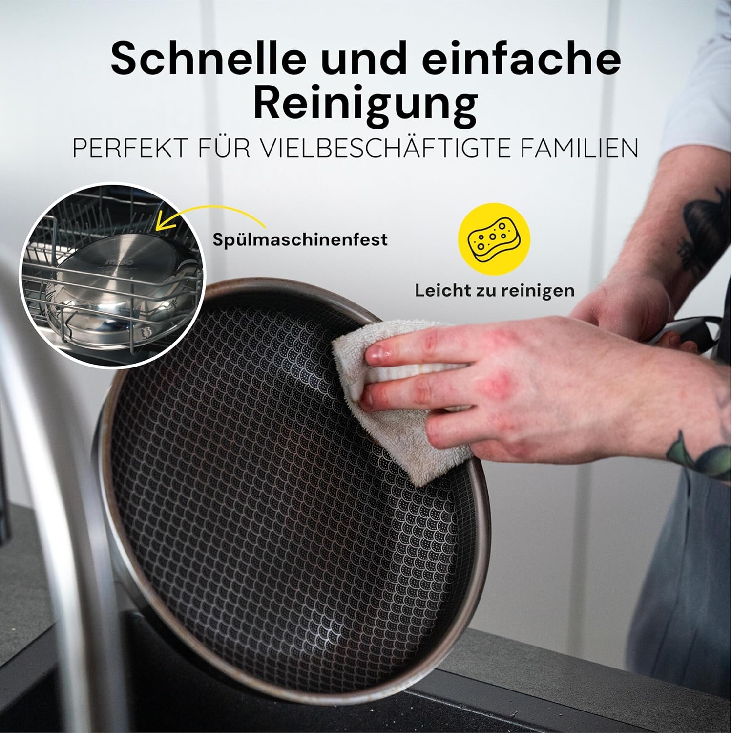 Sautepan 28 cm met Deksel & 29% Korting | Inductie
