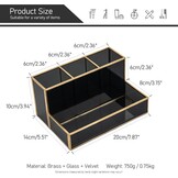 Cosmetica Organizer Zwart Glas & Goud Frame - 33% Korting