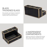 Cosmetica Organizer Zwart Glas & Goud Frame - 33% Korting
