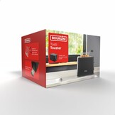 Tosti Broodrooster Zwart - Extra Brede Sleuven + Clips - 28% Korting