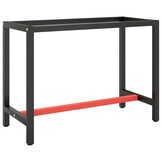 VidaXL Werkbankframe Matzwart/Matrood - 54% Korting!