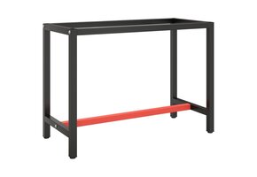 VidaXL Werkbankframe Matzwart/Matrood - 54% Korting!