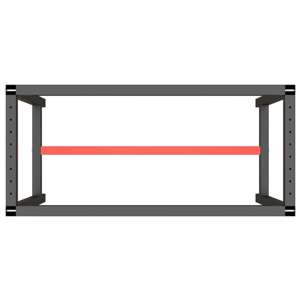 VidaXL Werkbankframe Matzwart/Matrood - 54% Korting!