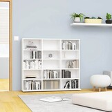 vidaXL Cd-kast Wit - 34% Korting - 102x23x89,5 cm