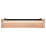 Houten Verhoogde Plantenbak met Voering - 120x60x25cm (33% Korting)