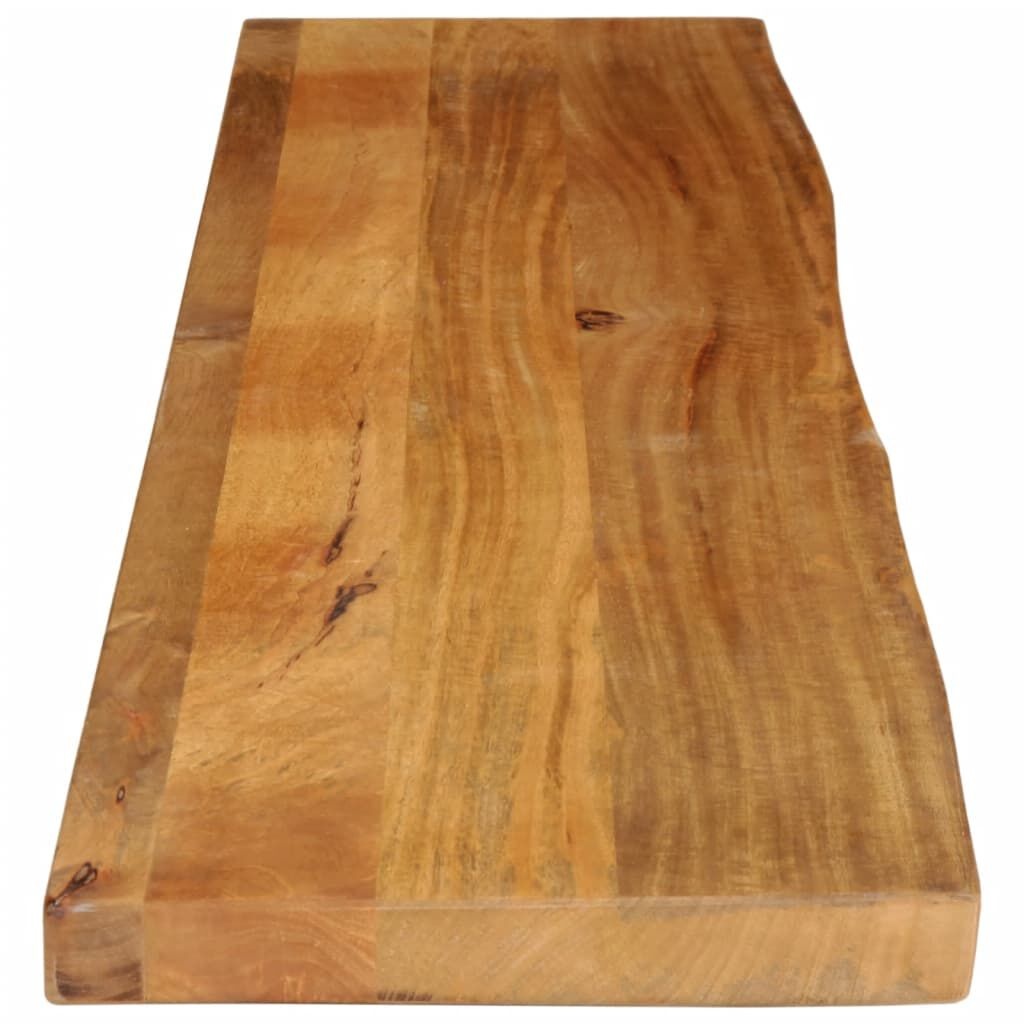 Massief Mangohout Tafelblad met Natuurlijke Rand - 140 cm - Nu 29% Korting!
